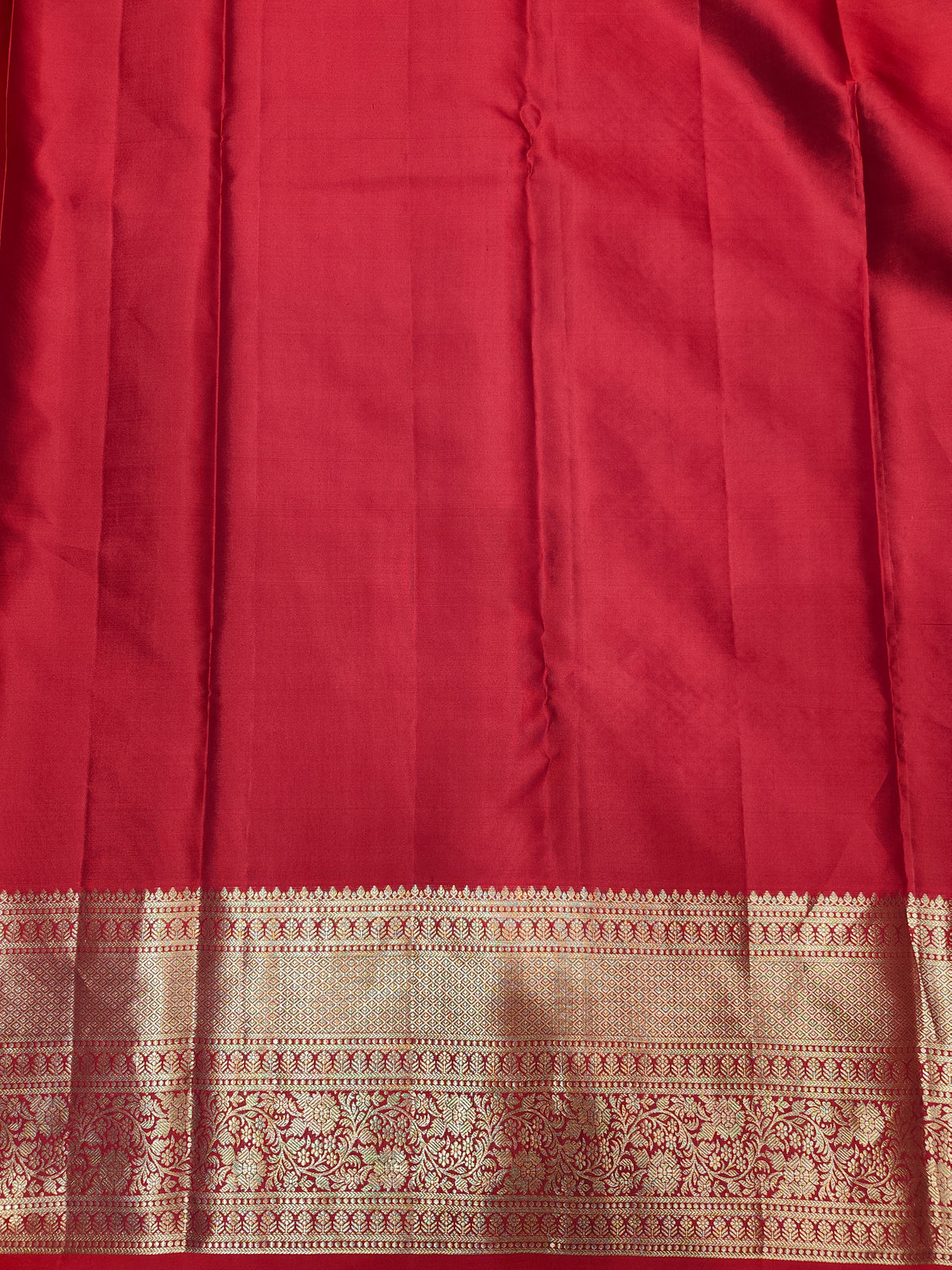 Red Pure Kanjeevaram Silk Saree, With Unstiched Blouse