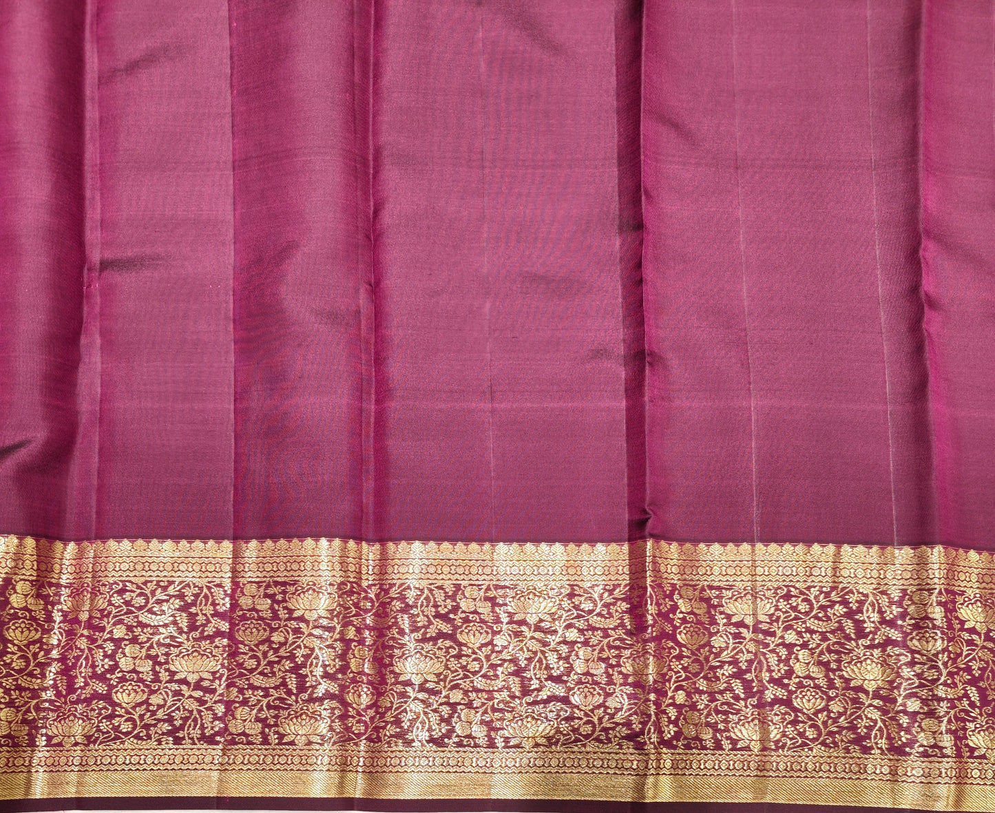 Purple Pure Kanjeevaram Silk Saree, With Unstiched Blouse