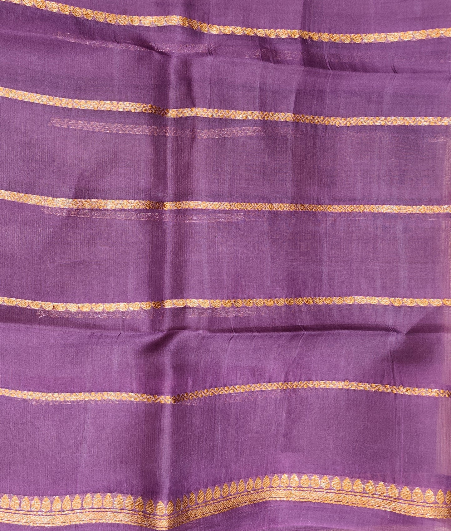 Rani Pink Kora Banarasi Silk Saree, With Unstiched Blouse