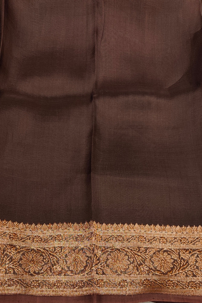 White Kora Banarasi Silk Saree, With Unstiched Blouse
