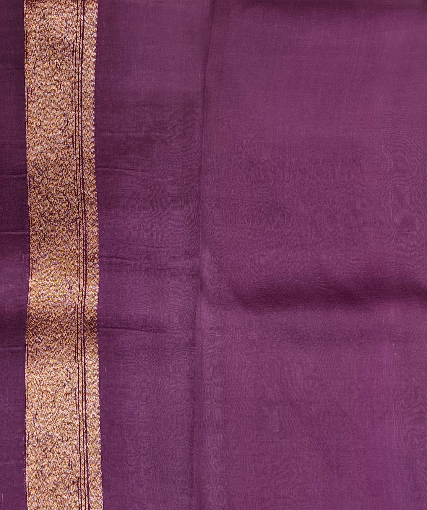 Musrad Yellow Kora Banarasi Silk Saree, With Unstiched Blouse