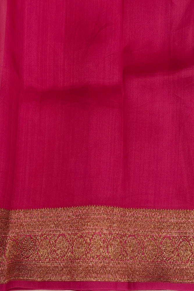 Black Kora Banarasi Silk Saree, With Unstiched Blouse