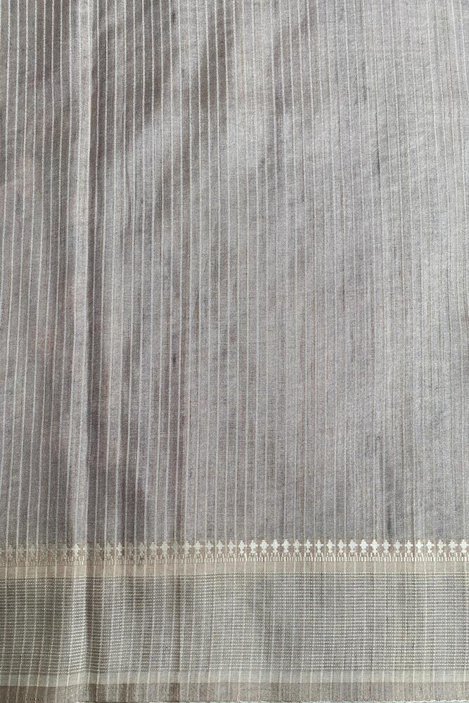 Onion Pink Tussar Cotton Resham Work Saree, With Unstiched Blouse