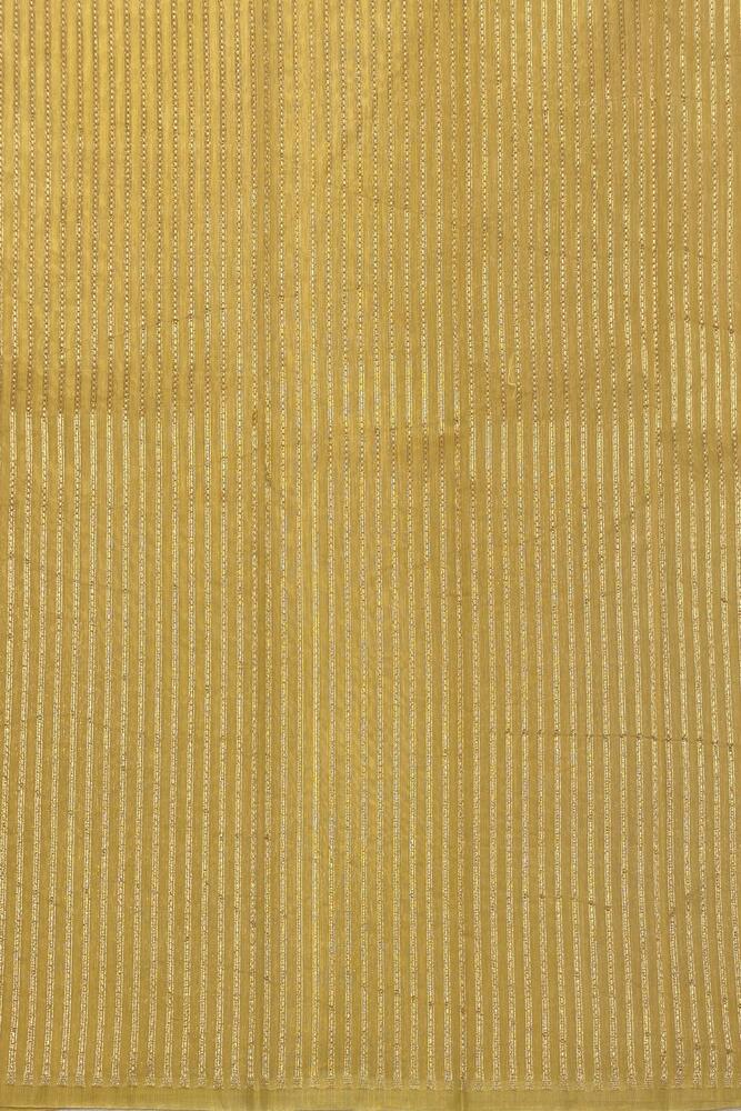 Off-White Chanderi Cotton Silk Saree With Unstiched Blouse