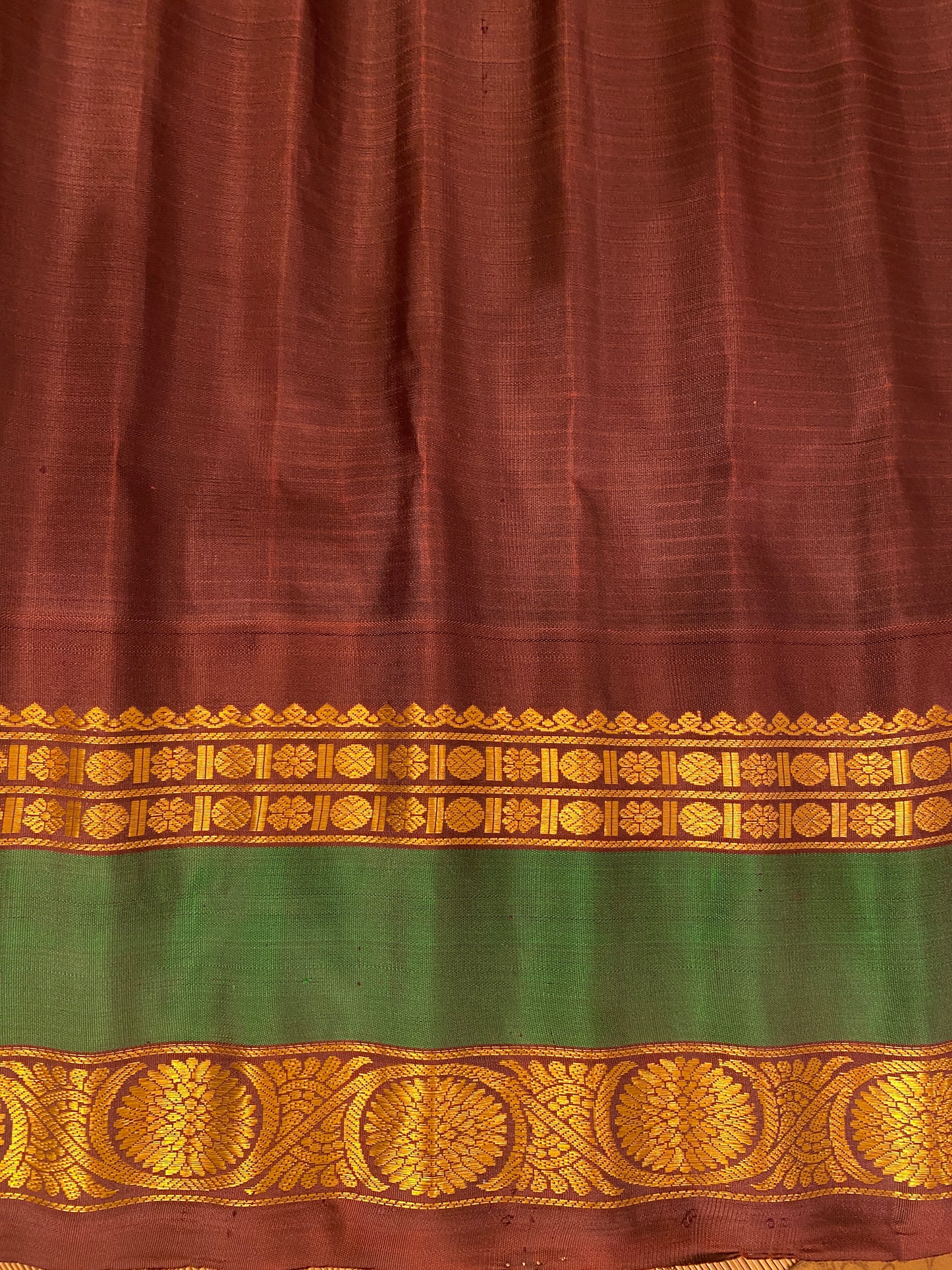 Light Peach Gadwal Silk Sarees With Unstiched Blouse
