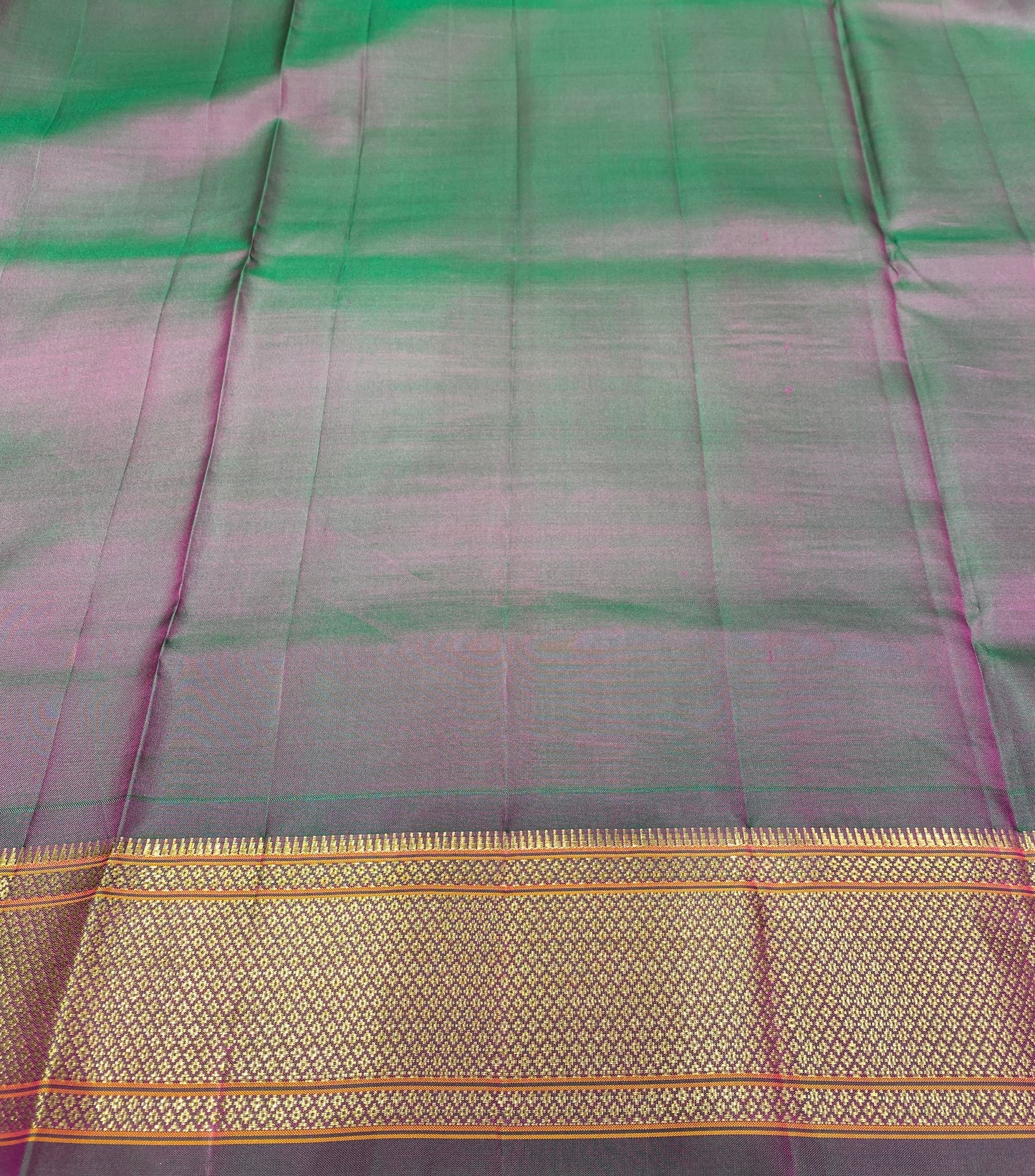 Purple Paithani Silk Saree, Multi Colour Weaving, With Unstiched Blouse