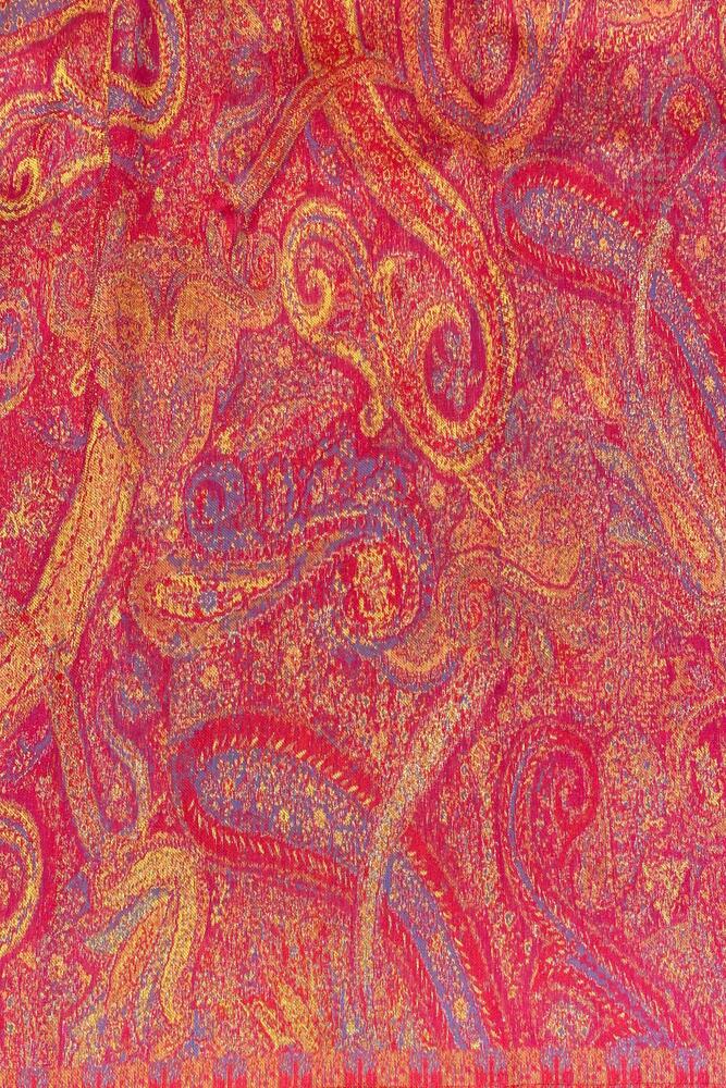 Rani Pure Kani Handloom Silk Saree With Floral Woven Blouse
