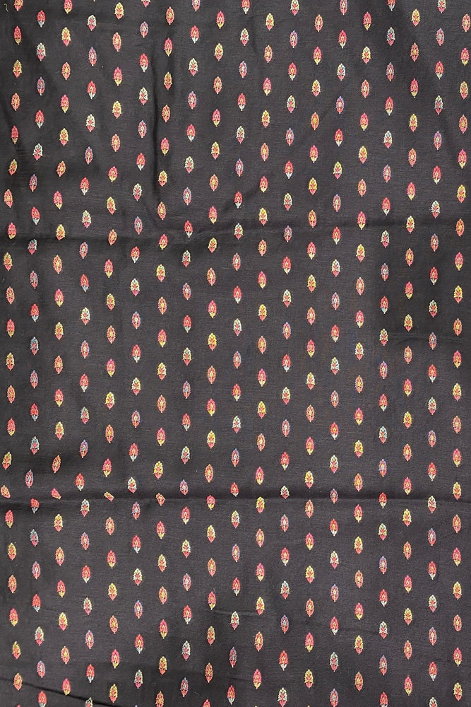 Multi Pure Kani Handloom Silk Saree With Floral Woven Blouse