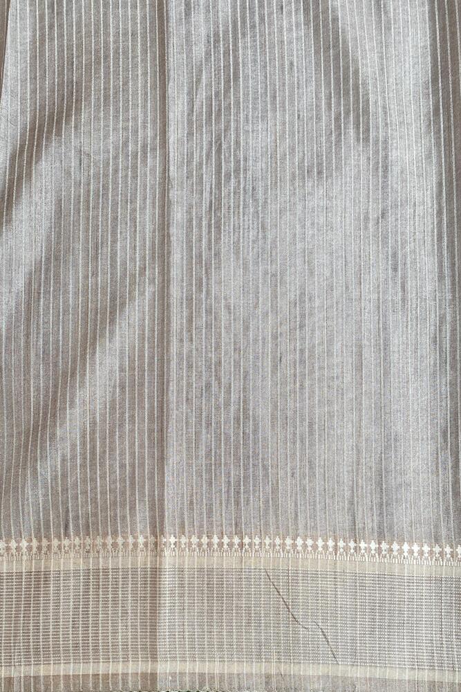 Purple Tussar Cotton Resham Work Saree, With Unstiched Blouse