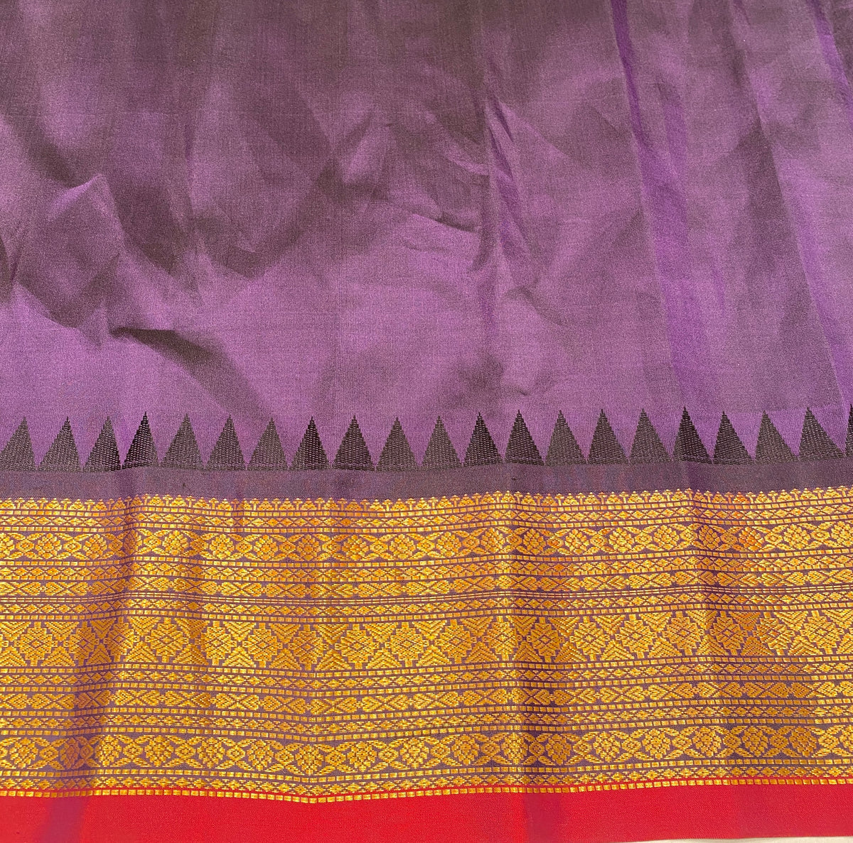Lime Green Gadwal Silk Sarees With Unstiched Blouse