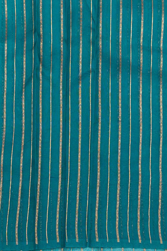 Royal Blue Brocade Kora Banarasi Silk Saree, With Unstiched Blouse