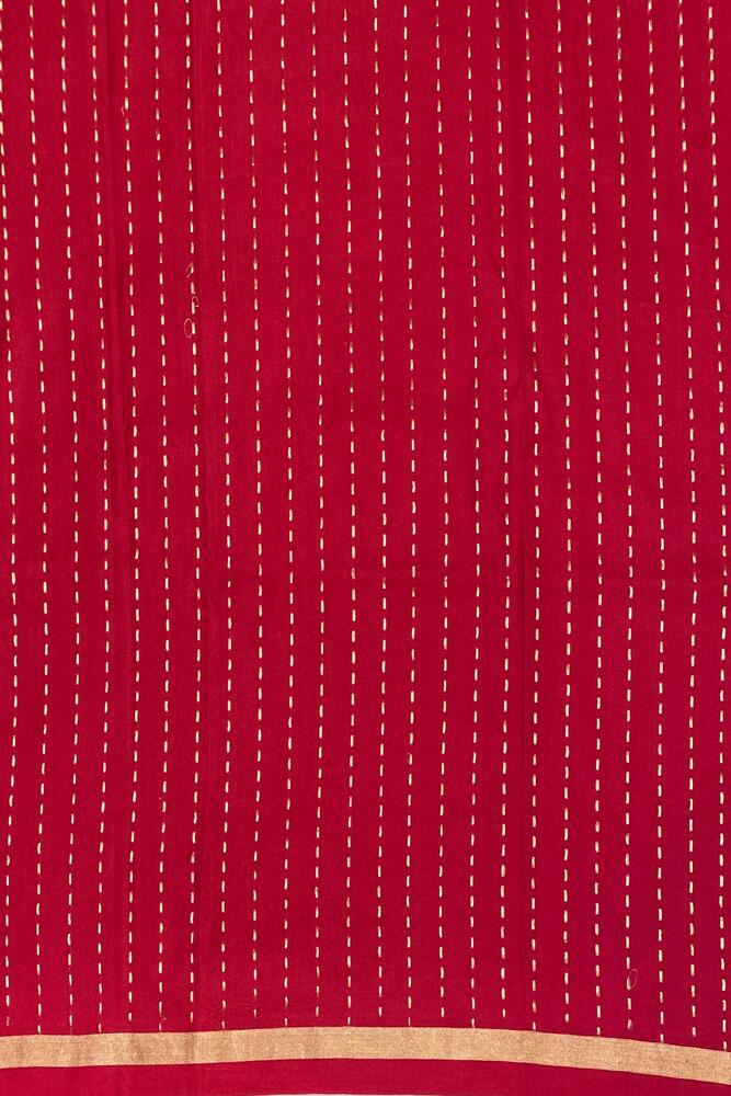 Maroon Mashru Silk Banarasi Handloom Saree, With Unstiched Blouse