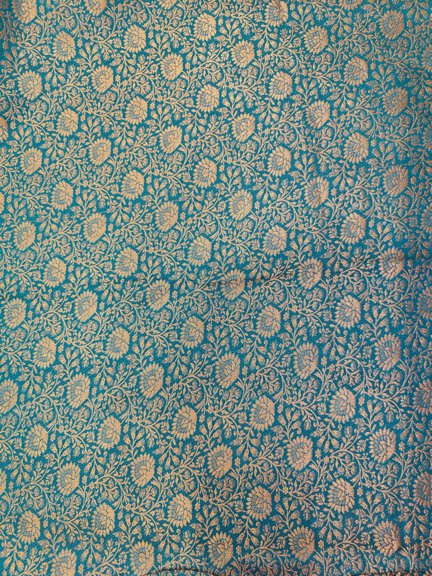 Deep Blue Mysore Crepe Silk Banarasi Saree, With Unstiched Blouse