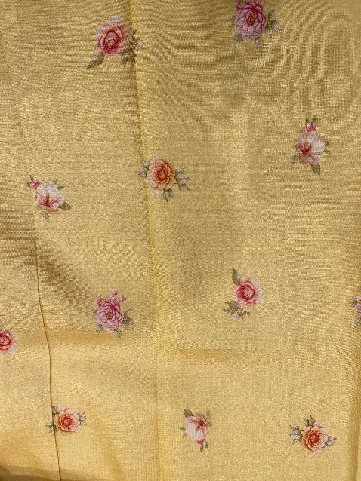 Off-White Tussar Resham Embroidery Saree, With Unstiched Blouse
