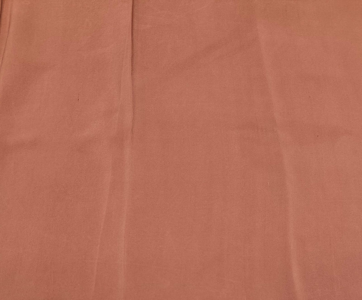 Brown Floral Printed Chiffon Saree, With Unstiched Blouse Piece