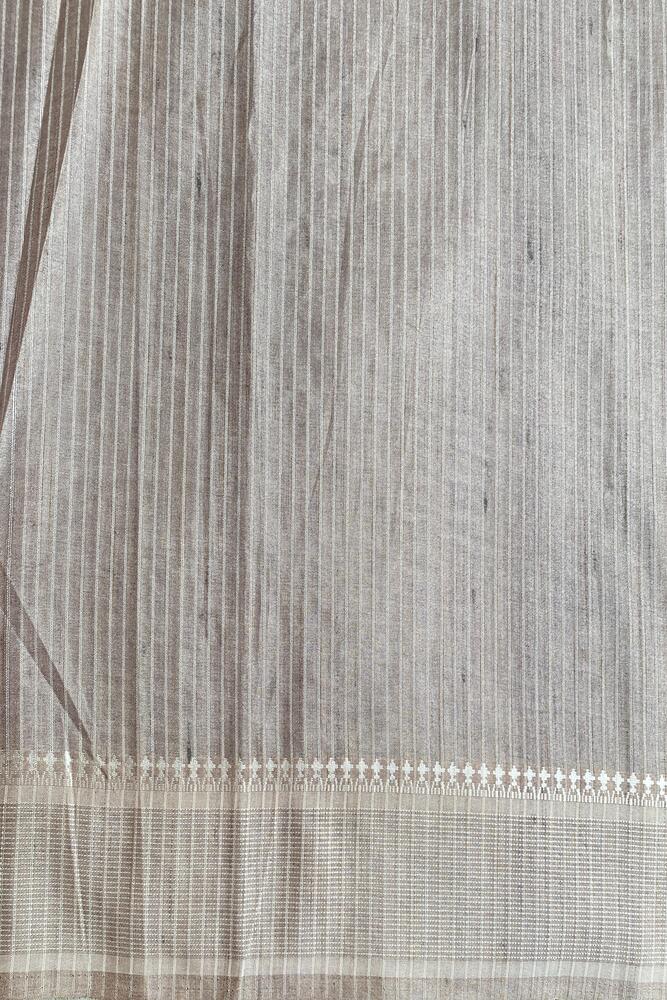 Deep Pink Tussar Cotton Resham Work Saree, With Unstiched Blouse