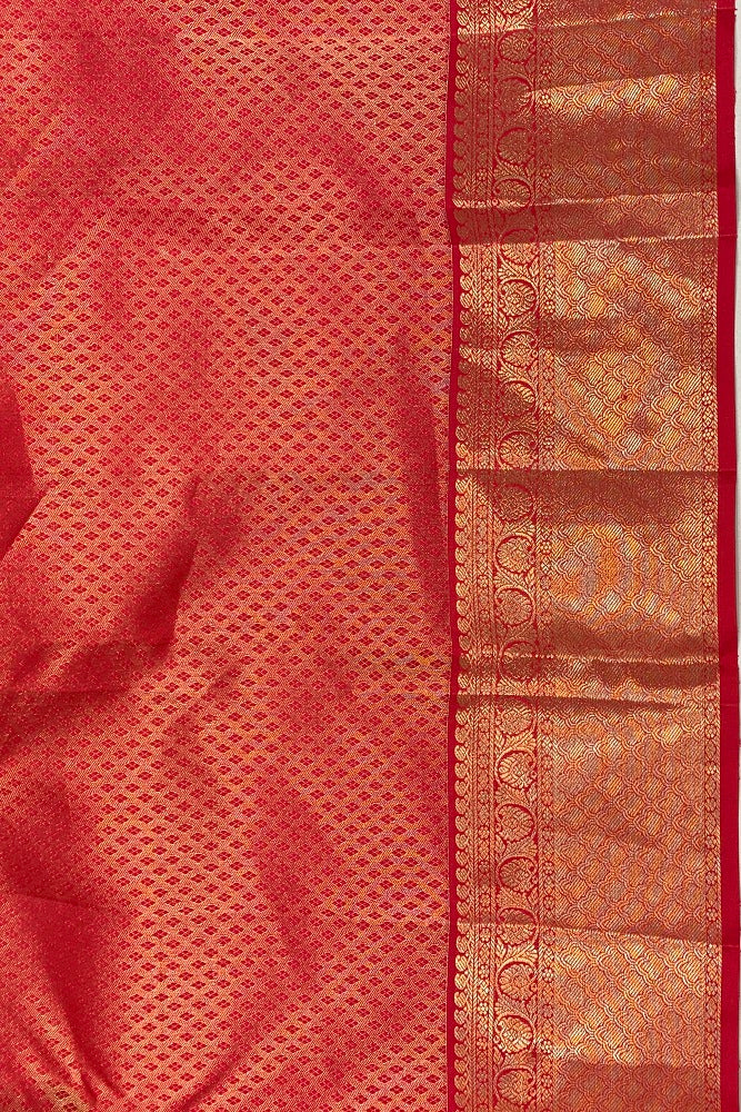 Red Kanjeevaram Silk Saree With Blouse