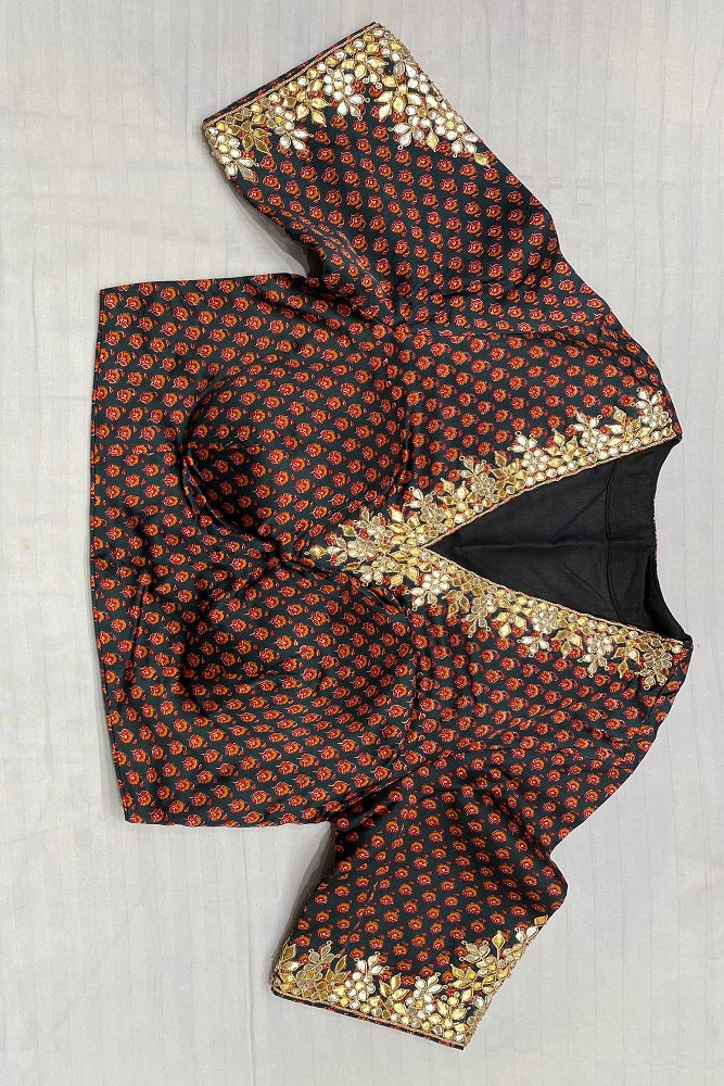 Offwhite Tissue Silk Saree Hand Embroidery With Readymade Blouse