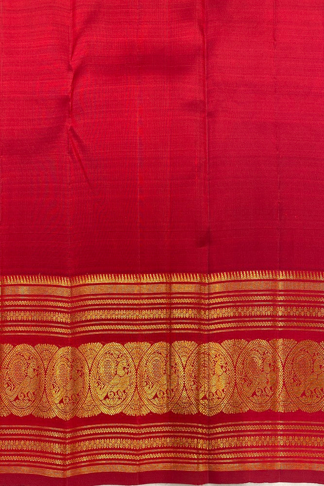 Red Pure Kanjeevaram Silk Saree With Blouse