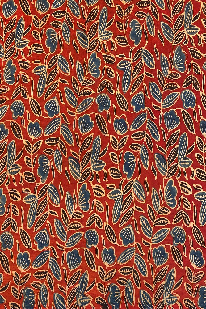 Red Pure Modal Silk Ajrakh Printed Saree With Blouse