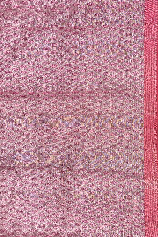 Lavender and Pink Tissue Kanjeevaram Silk Saree
