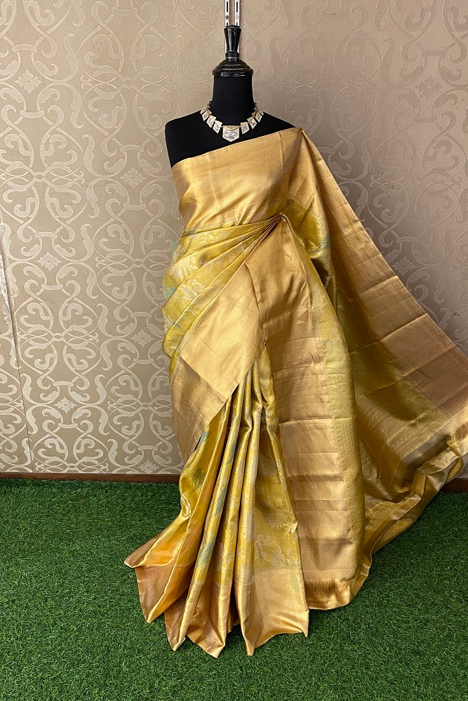 Gold Tissue Kanjeevaram Silk Saree