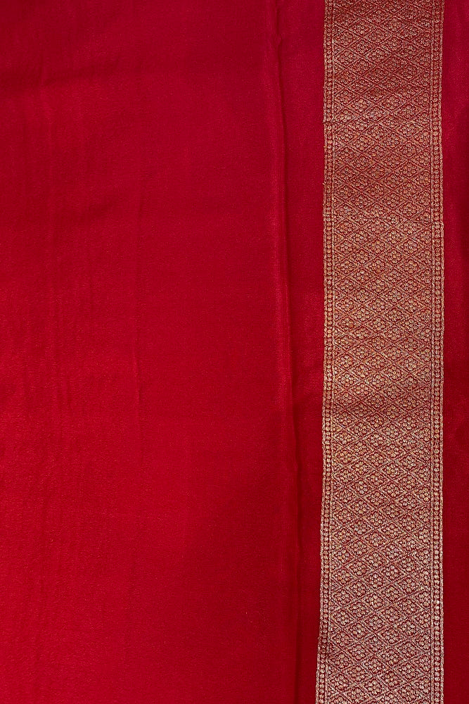 Magenta Brocket Crepe Silk Party Wear Saree, With Unstitched Blouse