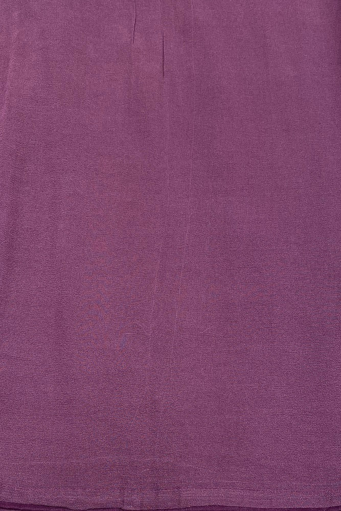 Elegant Purple Georgette Stone Work Saree, With Unstiched Blouse