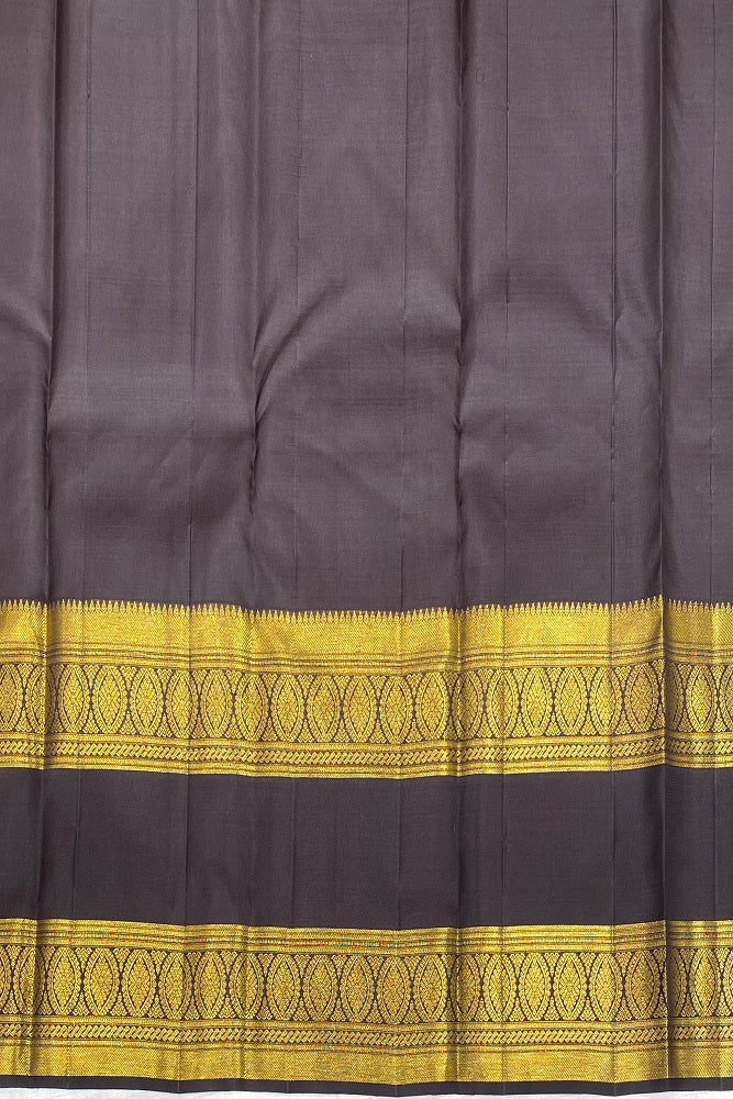 Teal Pure Kanjeevaram Silk Saree, With Unstiched Blouse
