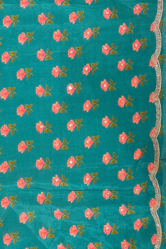 White Satin Crepe Silk Hand Embroidery Party Wear Saree, With Unstiched Blouse