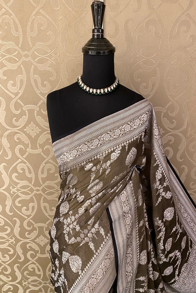 Antique Pure Tissue Banarasi Saree, With Blouse Piece