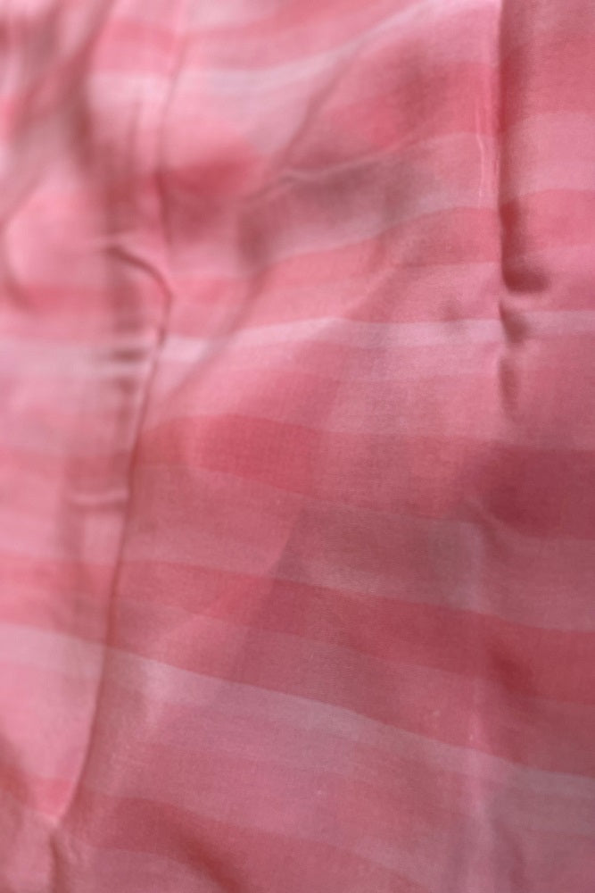 Multi Stripe Printed Chiffon Saree With Blouse Piece