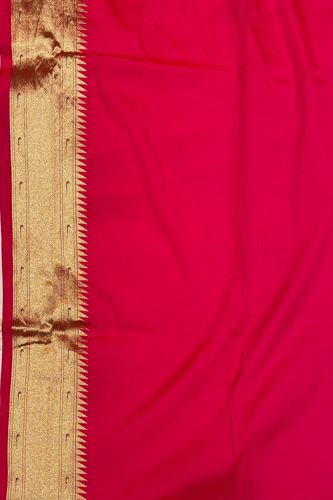 Offwhite Paithani Silk Saree, Multi Colour Weaving, With Blouse