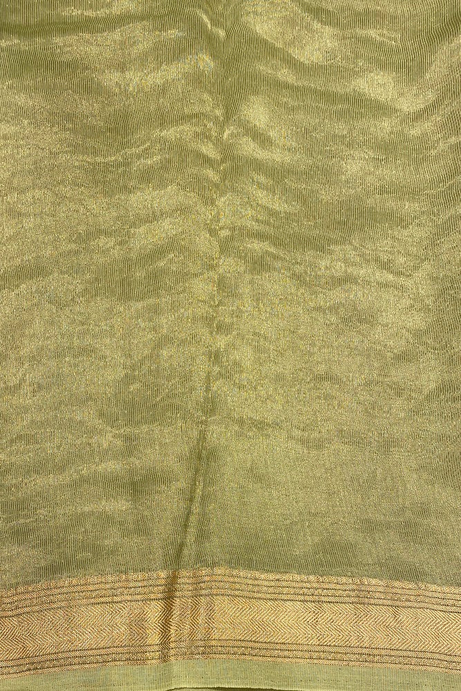 Pista Green MulMul Applique Work Saree,With Blouse Piece