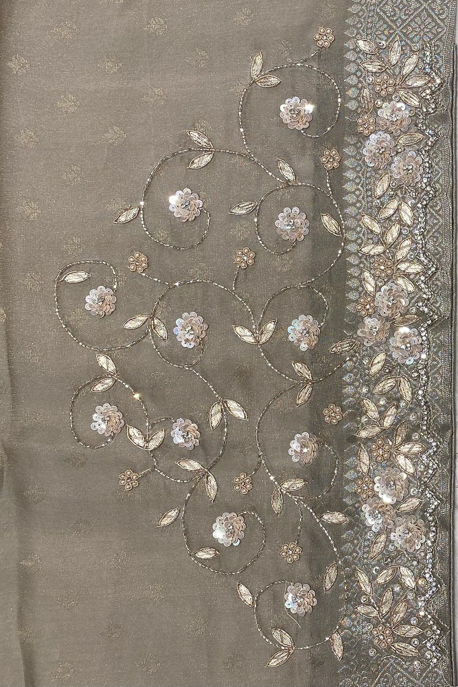 Multi Soft Tissue Silk Gota Patti, Party Wear Saree With Blouse Piece