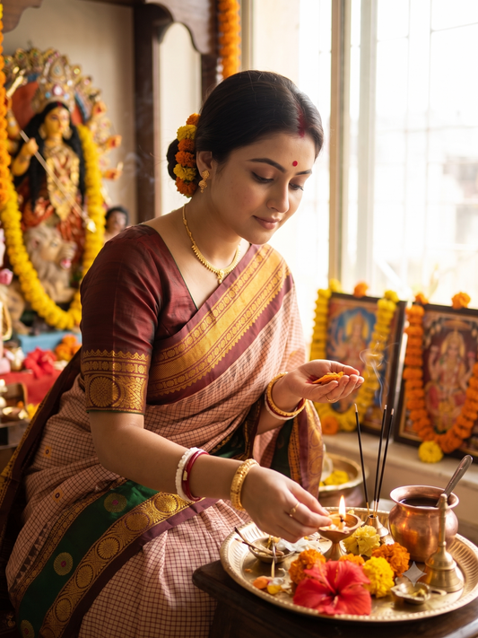 Light Peach Gadwal Silk Sarees With Unstiched Blouse