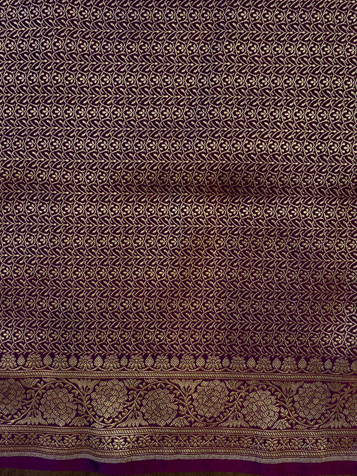 Deep Purple Semi Mashru Katan Silk Saree, With Unstiched Blouse