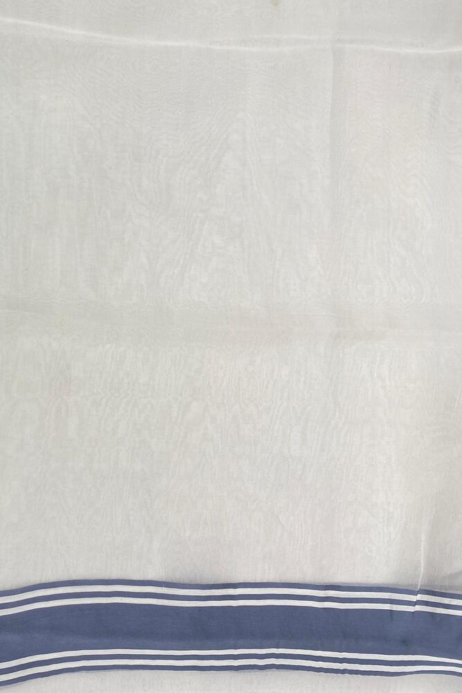 White Muslin Jamdani Saree, With Unstiched Blouse