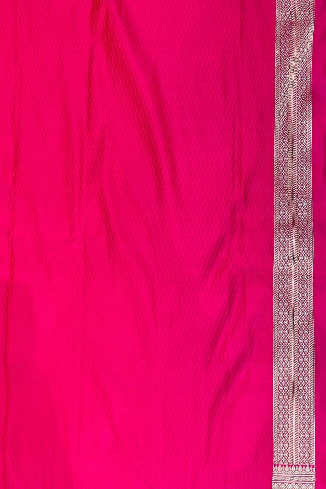 Rani Tanchoi Silk Saree Self Weaving With Unstiched Blouse