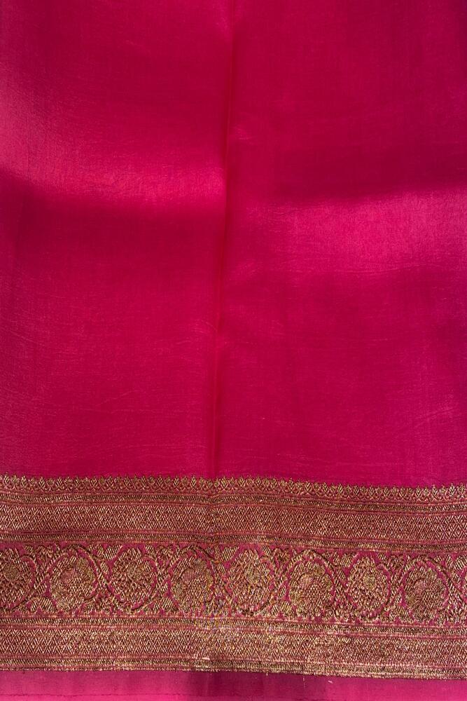 Sky Kora Banarasi Silk Saree, With Unstiched Blouse