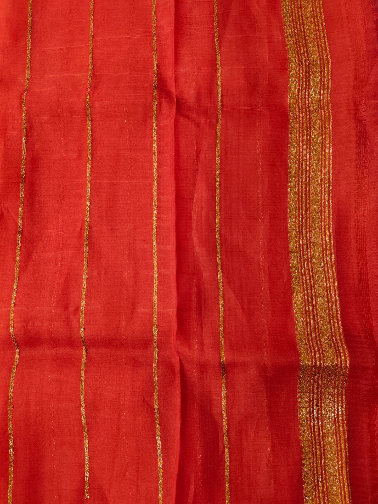 Deep Blue Kora Banarasi Silk Saree, With Unstiched Blouse