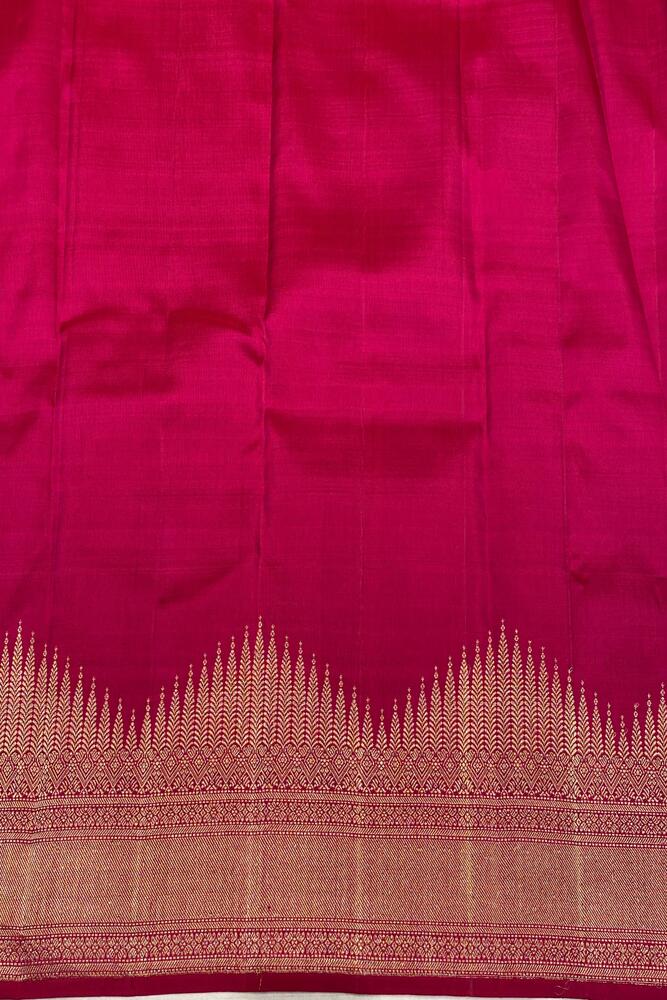 Blue Pure Kanjeevaram Silk Saree, With Unstiched Blouse