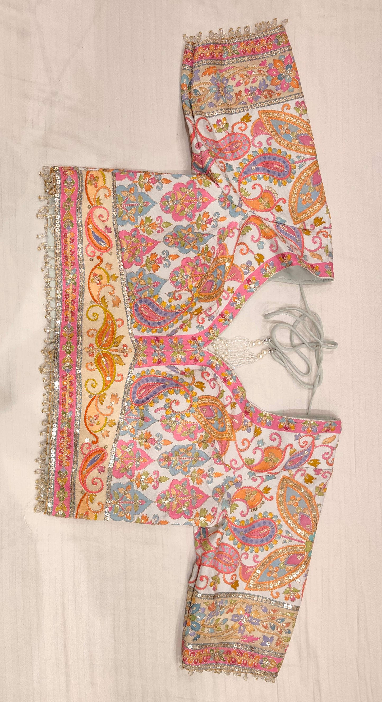 Multi Cocktail Satin Crepe Saree, With Unstiched Blouse