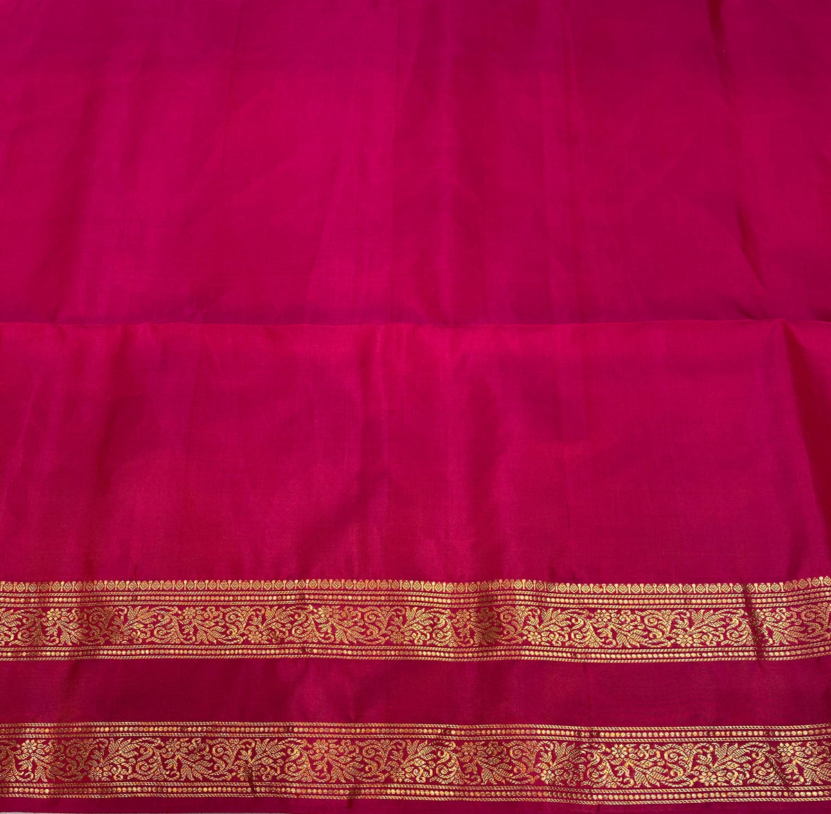 Off-White Coimbatore Silk Saree, With Unstiched Blouse