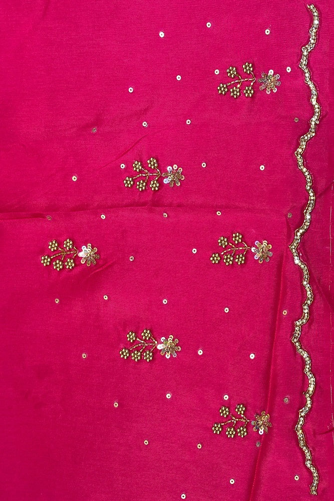 Sky Tissue Silk Embroidery Saree, With Unstiched Blouse