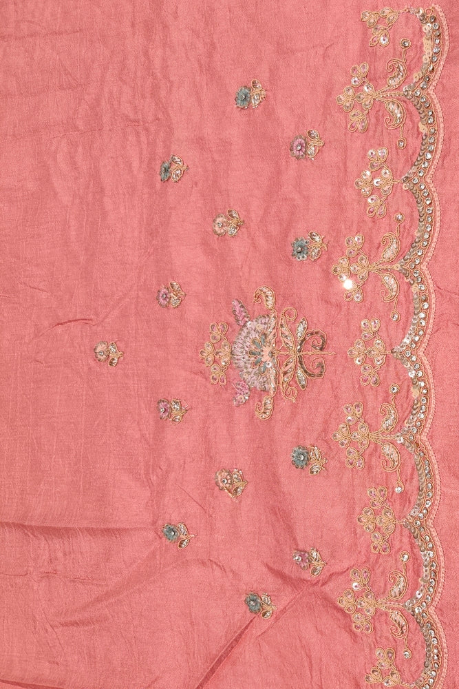 Off-White Tissue Kanjeevaram Silk Sarees With Embroidery Work, With Unstiched Blouse