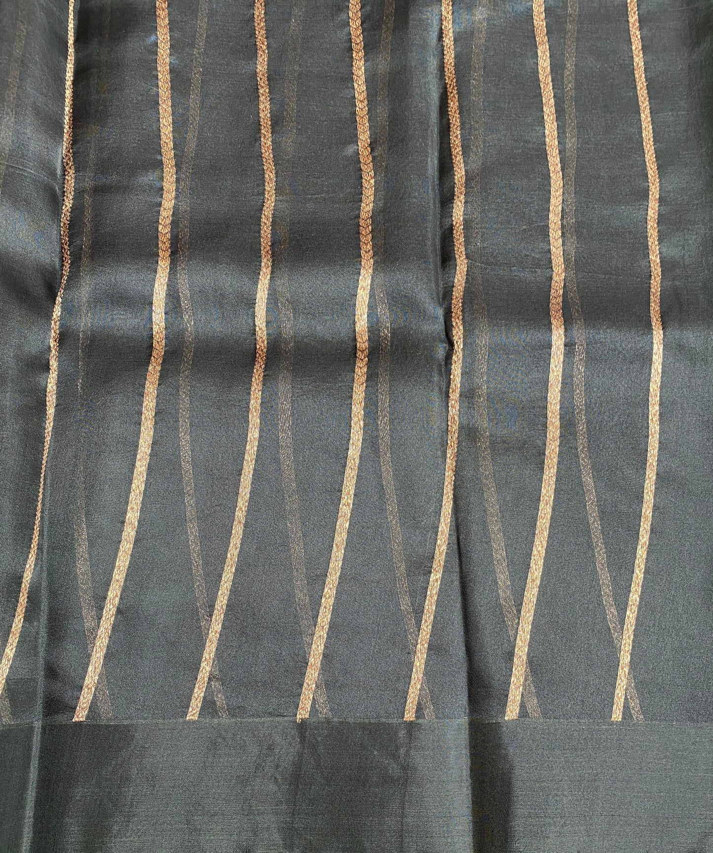 Black Kora Banarasi Silk Saree, With Unstiched Blouse