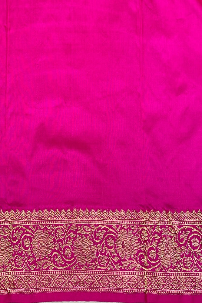 Mustard Yellow Katan Banarasi Saree Hand Woven Work, With Unstiched Blouse