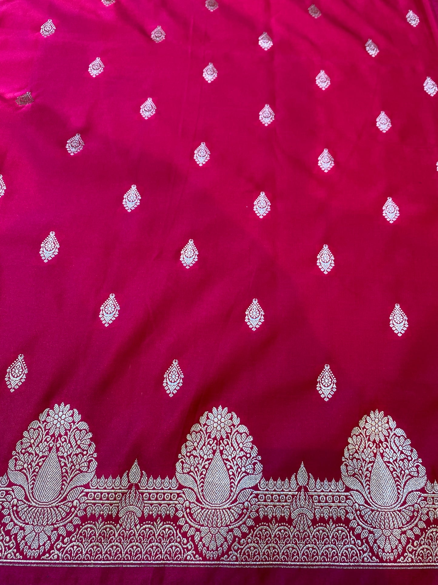 Rani Semi Mashru Katan Silk Saree, With Unstiched Blouse
