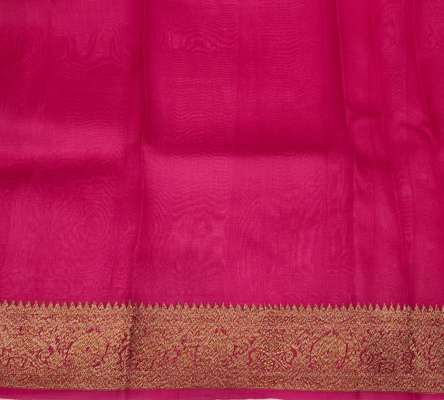 Purple Kora Banarasi Silk Saree, With Unstiched Blouse